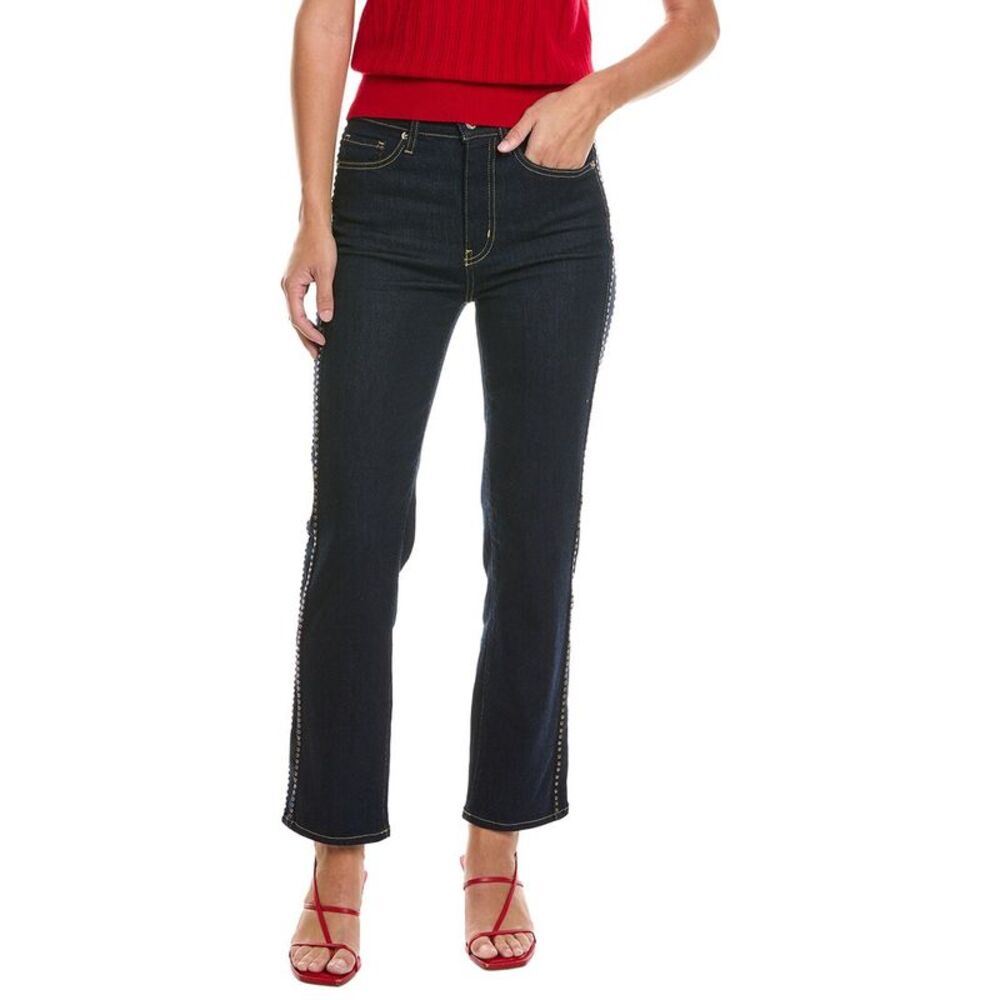 Frame Denim Womens  Stargirl Le Sleek Straight Studded Jean